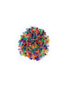 Pony Beads, Package of 1000 - Transparent Glitter Assorted Colours