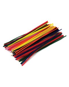30cm (12") Chenille Stems - Package of 100 - Assorted Colours