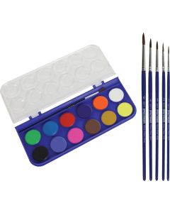 Ensemble Spectrum d'aquarelle lavable et de pinceaux