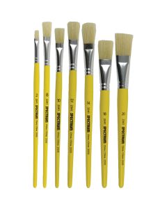 Spectrum Junior Hog Brushes - Flat - Set of 21