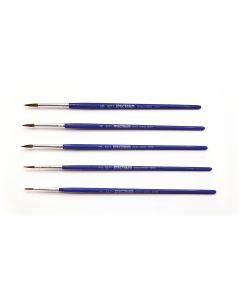 Ensemble de 5 pinceaux ronds Spectrum pour l’aquarelle, série 3211, à manche court