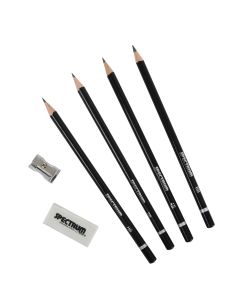 Ensemble de 4 crayons de graphite à dessin Spectrum