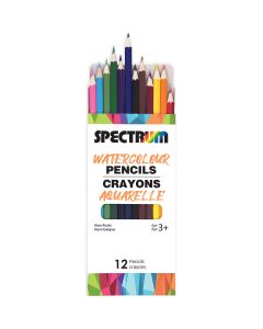 Crayons aquarelle Spectrum aux couleurs variées - Boîte de 12