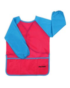Tablier d'artiste à manches longues Spectrum pour enfants de 1 à 3 ans, rose/bleu - Taille: petite