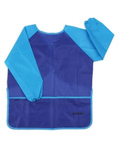 Tablier d'artiste à manches longues Spectrum pour enfants de 6 à 9 ans, bleu/bleu clair - Taille: Large
