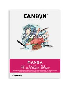 Tablette à dessin de mangas Canson® Graduate, 22,9 cm x 30,5 cm - 20 feuilles, 74 lb (200 g/m²)