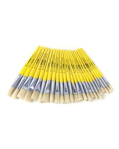 Ensemble de 24 pinceaux ronds et plats assortis Spectrum en soies de porc, à manche court, pour débutants