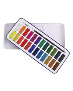Ensemble d'aquarelle dans un petit boîtier métallique Spectrum - 24 couleurs