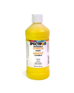 Spectrum Washable Tempera Paint - 473 mL (16 oz) - Yellow