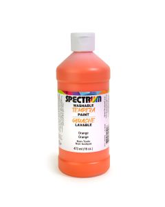 Spectrum Washable Tempera Paint - 473 mL (16 oz) - Orange