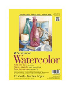 Tablette de 12 feuilles de papier aquarelle série 300 Strathmore&reg; 140 lb - 23 cm x 30 cm (9" x 12")