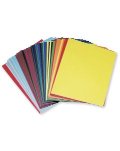 Bristol Board Assortment - 6 Ply - 22" x 28" - Pack of 100 - Assorted Colours