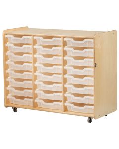 Mobile Cart, 3/4" Birch - 24 Drawers