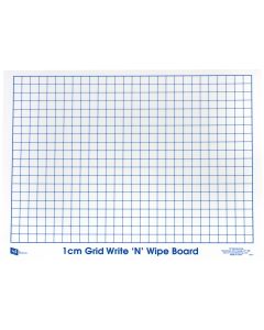 Write ‘N’ Wipe Boards, 1 cm Grid - Pack of 10