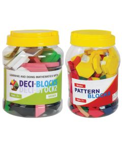 Wooden Deci-Blocks&trade; with Pattern Blocks Set 