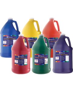 Gouache Nasco® de qualité supérieure, 3,8 L (128 oz) - Ensemble de 6