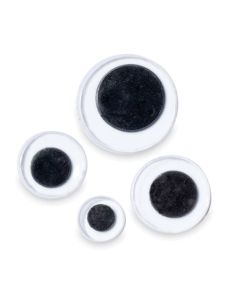 Paste-On Wiggle Eyes - Assorted Sizes - Pack of 100