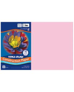 Papier construction Tru-Ray® résistant à la décoloration, 50 feuilles de 30,5 cm x 46 cm - Rose