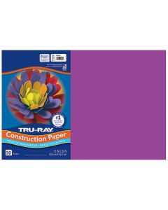 Tru-Ray® Fade Resistant Construction Paper - 50 Sheets - 30 cm x 46 cm (12" x 18") - Magenta