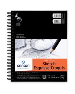 Cahier à croquis Universal™ de Canson®, 100 feuilles, 65 lb (96 g/m²) - 23 cm x 30,5 cm (9" x 12")