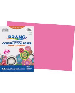Pacon® SunWorks® Construction Paper - 50 Sheets (30 cm x 45 cm / 12" x 18") - Hot Pink