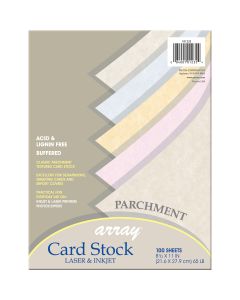 100 feuilles de papier cartonné Pacon® Array®, 65 lb, 22 cm x 28 cm (8½" x 11") - Papier parchemin coloré