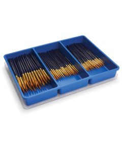 Ensemble de 144 pinceaux ronds Royal Brush® en taklon doré, à manche court