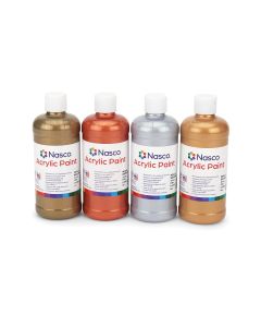 Ensemble de 4 bouteilles de Peinture acrylique métallisée Handy Art® - 473 ml (16 oz)