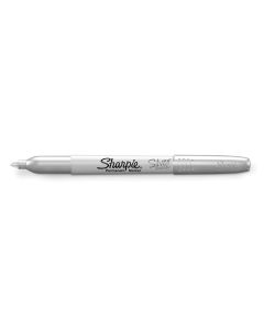 Sharpie&reg; Fine Point Metallic Permanent Markers - Silver, Box of 12