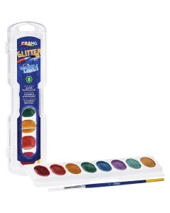 Aquarelle lavable PRANG® avec paillettes - 8 couleurs