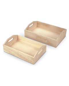 Wood Trays  - Set of 2