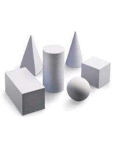 Nasco Geometric Solids - White - Set of 6