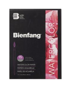 Tablette de 15 feuilles de papier aquarelle à pH neutre Bienfang&reg; 140 lb - 28 cm x 38 cm (11" x 15")