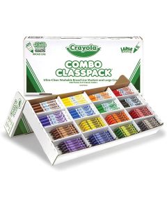 Crayola&reg; Large-Size Crayon and Ultra-Clean Washable&trade; Marker Classpack&reg; - Pkg. of 256