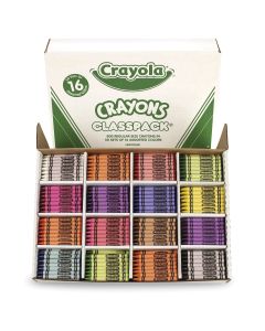 800 crayons de cire Crayola® pour la classe - 16 couleurs classiques