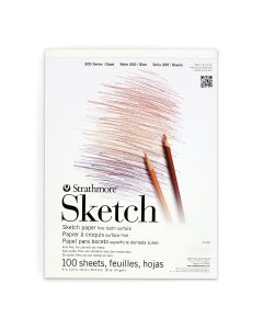 Tablette à croquis série 200 Strathmore&reg; 100 feuilles, 50 lb (74 g/m²) - 23 cm x 30,5 cm (9" x 12")