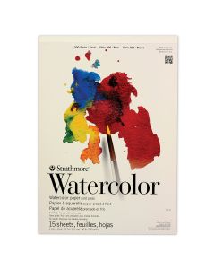 Tablette de 15 feuilles de papier aquarelle Strathmore® (90 lb) pour élèves - 28 cm x 38 cm (11" x 15")