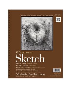 Tablette à croquis Strathmore®, série 400, 50 feuilles de 60 lb (89 g/m²) - 23 cm x 30,5 cm (9" x 12")