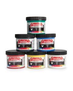 Assortiment de 6 pots d'encre fluorescente à tissus Speedball® - 118 ml (4 oz)