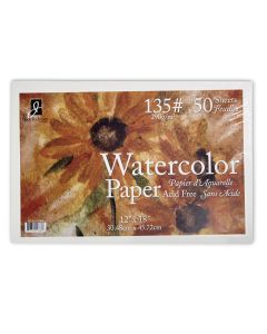 Jack Richeson&reg; Studio Watercolour Paper - 50 Sheets, 12" x 18", 135 lb.