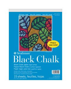 Strathmore&reg; 100 Youth Series Black Chalk Pad, 15 Sheets, 9" x 12"