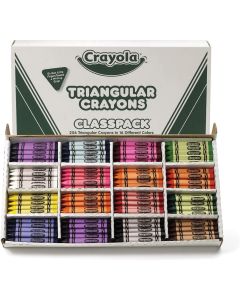 Boîte Crayola® Classpack® de 256 crayons de cire triangulaires Anti-Roll® pour la classe
