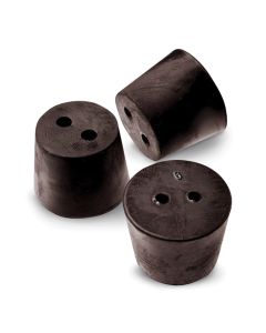 Rubber Stoppers, Two-Hole - Size 6