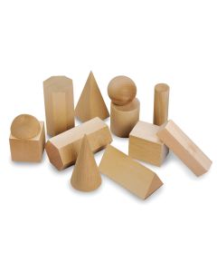 Mini Wooden Geometric Solids - Set of 12